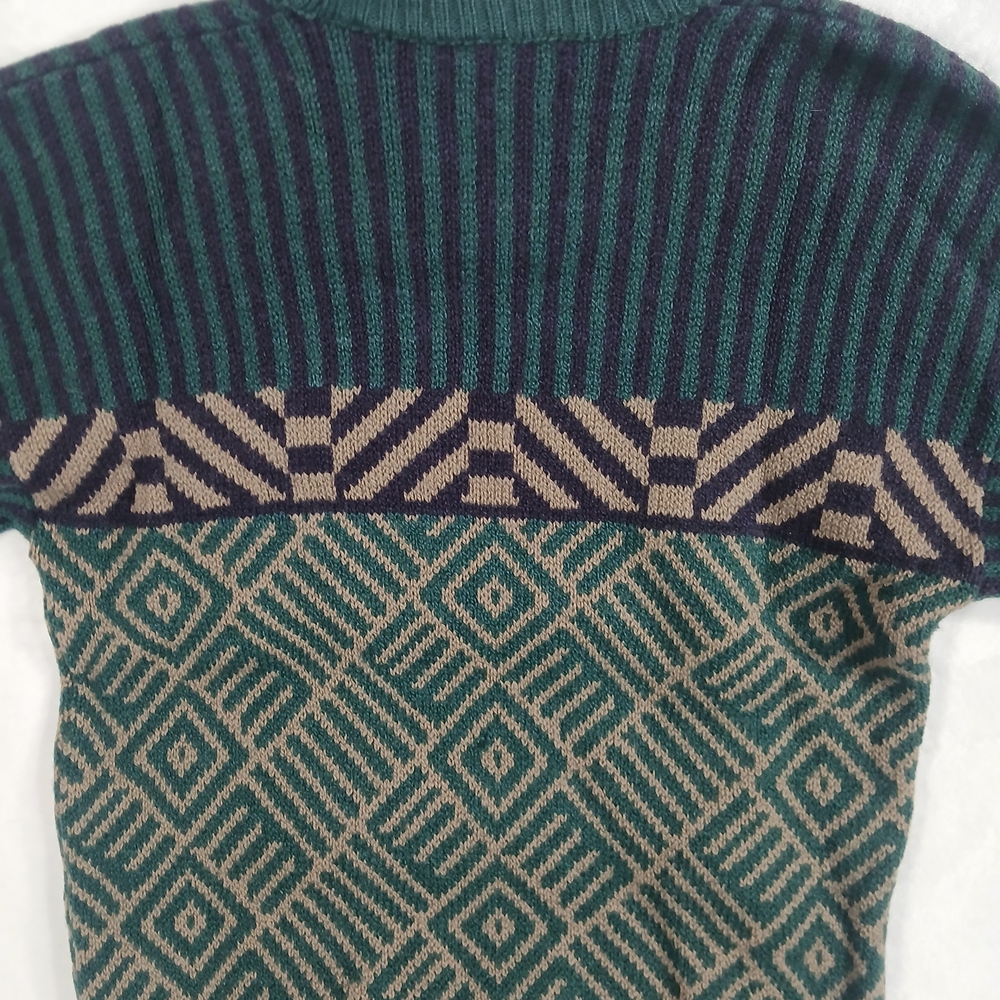 Vintage Pendleton Geometric Patterned Green and B… - image 15